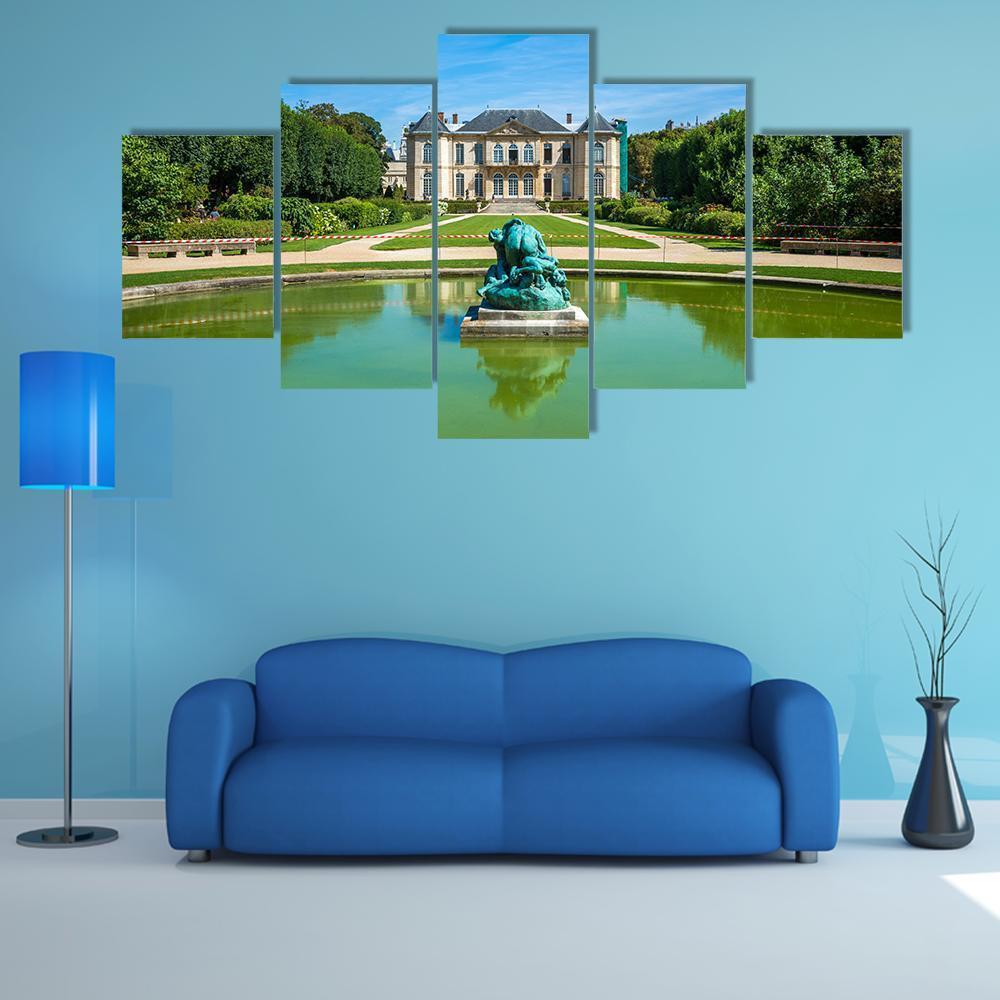Famous Rodin Museum Canvas Wall Art-5 Star-Gallery Wrap-62" x 32"-Tiaracle