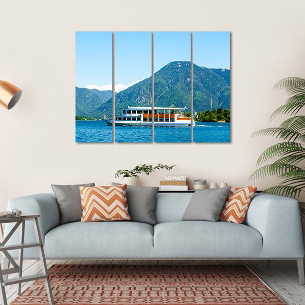 Famous Tegernsee Lake Canvas Wall Art-4 Horizontal-Gallery Wrap-34" x 24"-Tiaracle