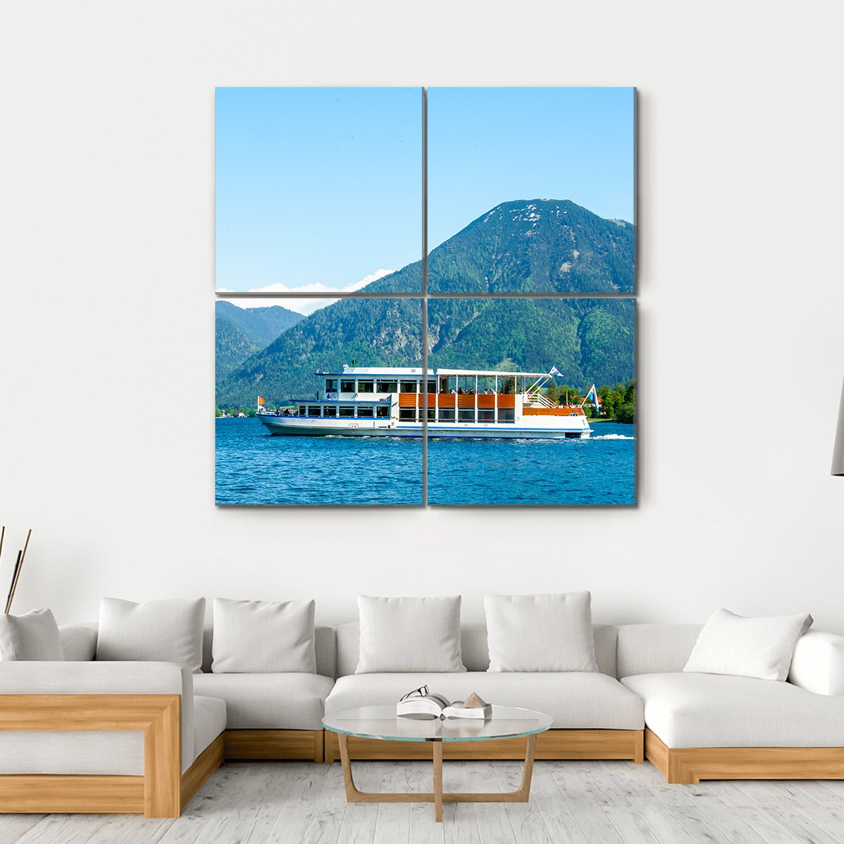 Famous Tegernsee Lake Canvas Wall Art-4 Square-Gallery Wrap-17" x 17"-Tiaracle