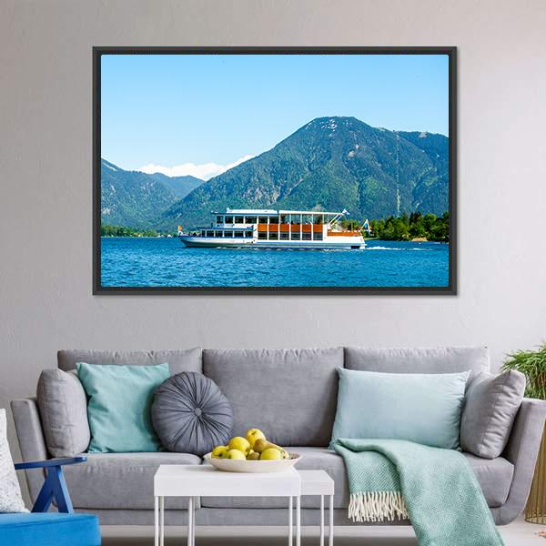 Famous Tegernsee Lake Canvas Wall Art-5 Horizontal-Gallery Wrap-22" x 12"-Tiaracle