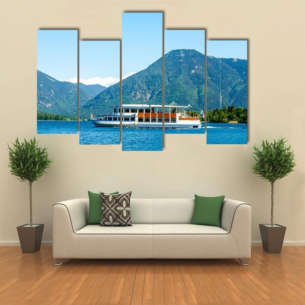Famous Tegernsee Lake Canvas Wall Art-5 Pop-Gallery Wrap-47" x 32"-Tiaracle
