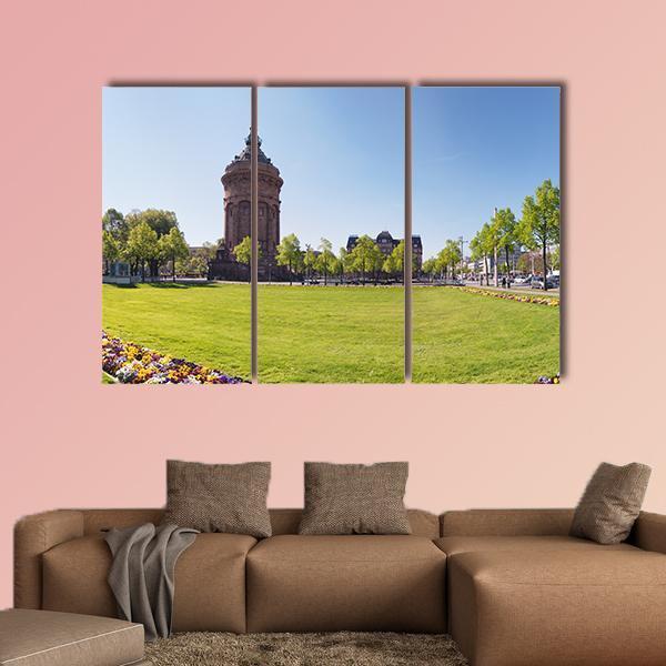 Water Tower Germany Canvas Wall Art-3 Horizontal-Gallery Wrap-25" x 16"-Tiaracle
