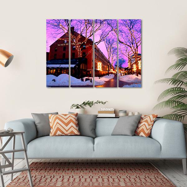 Faneuil Hall Marketplace Canvas Wall Art-4 Horizontal-Gallery Wrap-34" x 24"-Tiaracle