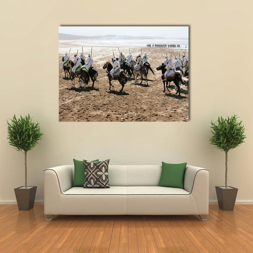 Fantasia On The Beach Of Essaouira Canvas Wall Art-4 Horizontal-Gallery Wrap-34" x 24"-Tiaracle