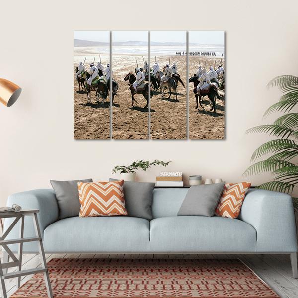 Fantasia On The Beach Of Essaouira Canvas Wall Art-4 Horizontal-Gallery Wrap-34" x 24"-Tiaracle