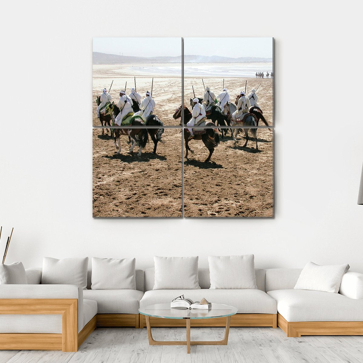 Fantasia On The Beach Of Essaouira Canvas Wall Art-4 Square-Gallery Wrap-17" x 17"-Tiaracle