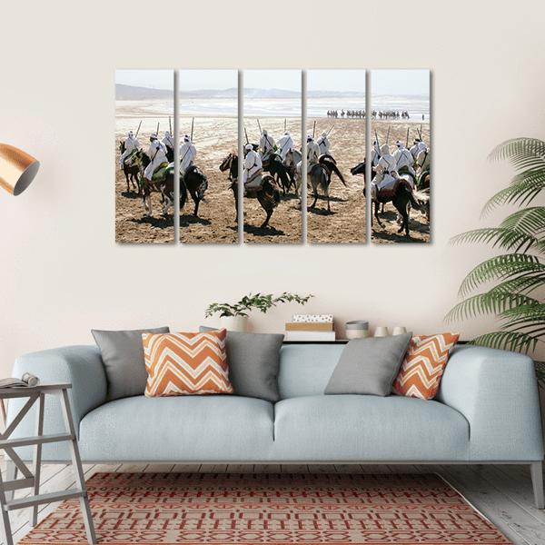 Fantasia On The Beach Of Essaouira Canvas Wall Art-5 Horizontal-Gallery Wrap-22" x 12"-Tiaracle