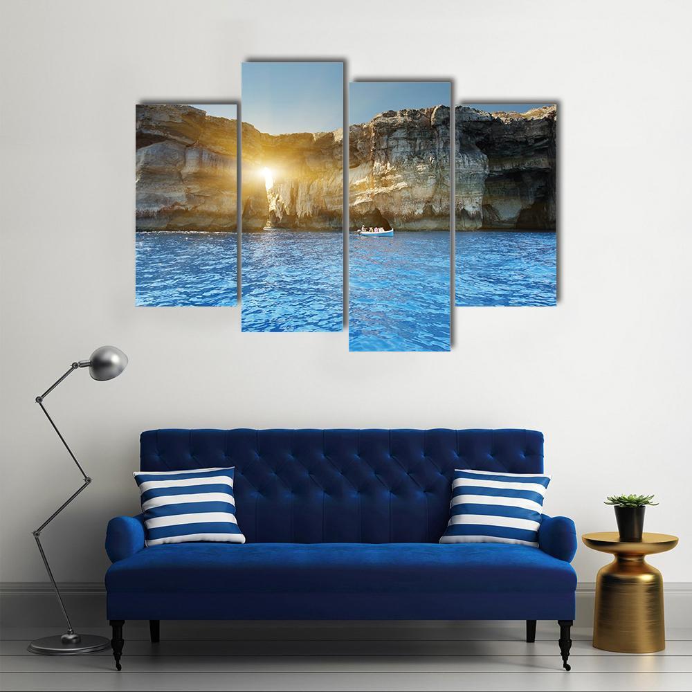 Fantastic Azure Window Canvas Wall Art-4 Pop-Gallery Wrap-50" x 32"-Tiaracle