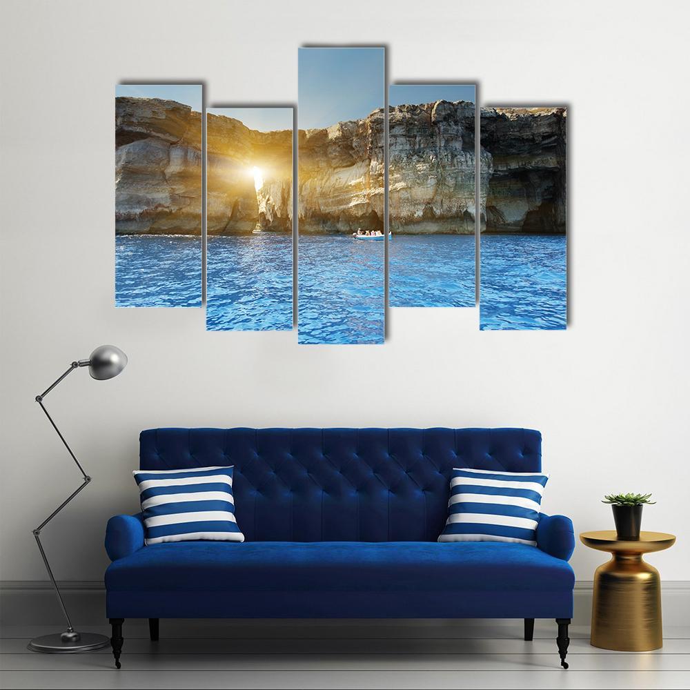Fantastic Azure Window Canvas Wall Art-5 Pop-Gallery Wrap-47" x 32"-Tiaracle
