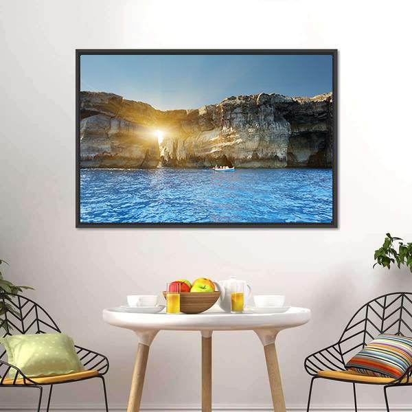 Fantastic Azure Window Canvas Wall Art-3 Horizontal-Gallery Wrap-25" x 16"-Tiaracle