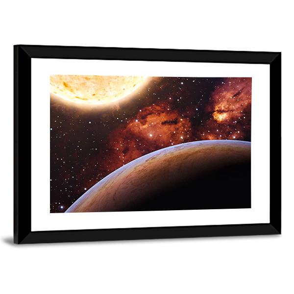 Fantasy Alien Exo Planet Canvas Wall Art-3 Horizontal-Gallery Wrap-25" x 16"-Tiaracle