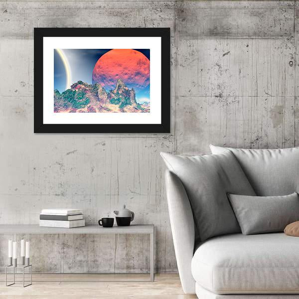 Fantasy Alien Planet Canvas Wall Art-5 Horizontal-Gallery Wrap-22" x 12"-Tiaracle