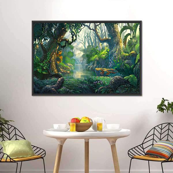 Fantasy Forest Canvas Wall Art-5 Horizontal-Gallery Wrap-22" x 12"-Tiaracle