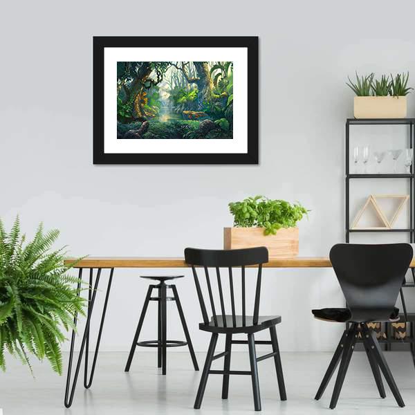Fantasy Forest Canvas Wall Art-5 Horizontal-Gallery Wrap-22" x 12"-Tiaracle