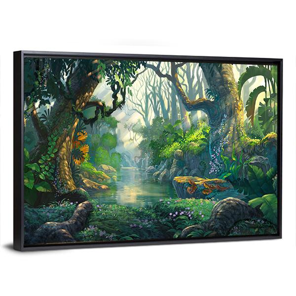 Fantasy Forest Canvas Wall Art-5 Horizontal-Gallery Wrap-22" x 12"-Tiaracle