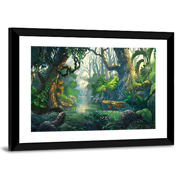 Fantasy Forest Canvas Wall Art-3 Horizontal-Gallery Wrap-25&quot; x 16&quot;-Tiaracle