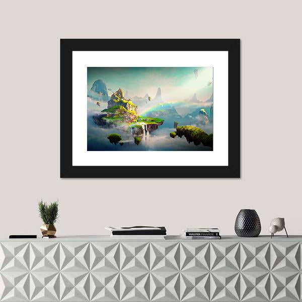 Fantasy Island Panoramic Canvas Wall Art-1 Piece-36" x 12"-Tiaracle
