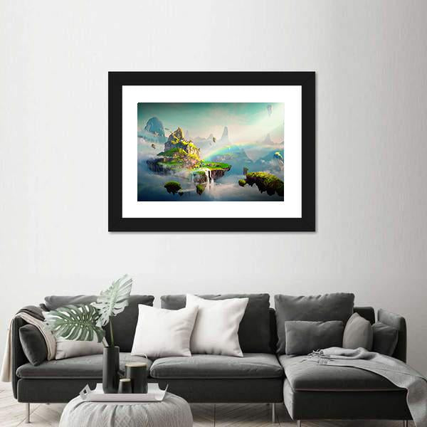 Fantasy Island Panoramic Canvas Wall Art-1 Piece-36" x 12"-Tiaracle