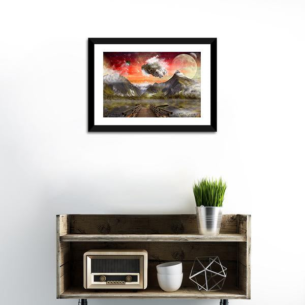 Fantasy Land Canvas Wall Art-1 Piece-Framed Print-20" x 16"-Tiaracle