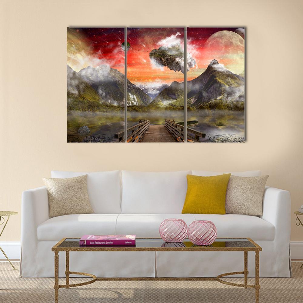 Fantasy Land Canvas Wall Art-3 Horizontal-Gallery Wrap-37" x 24"-Tiaracle