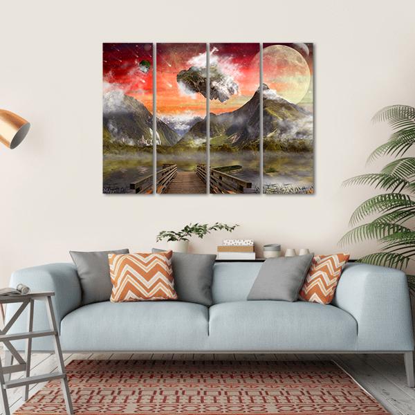 Fantasy Land Canvas Wall Art-4 Horizontal-Gallery Wrap-34" x 24"-Tiaracle