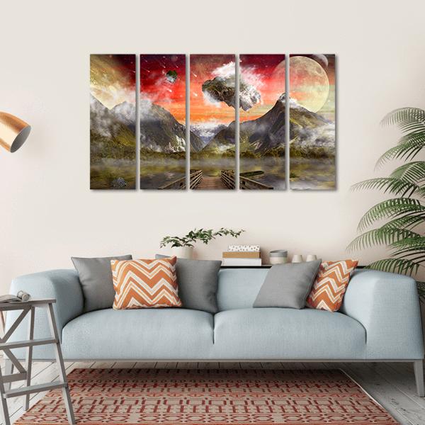 Fantasy Land Canvas Wall Art-5 Horizontal-Gallery Wrap-22" x 12"-Tiaracle