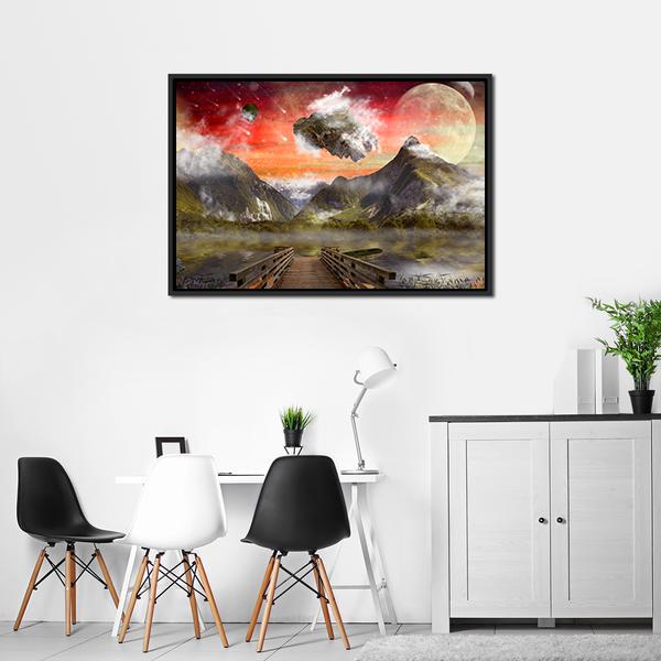 Fantasy Land Panoramic Canvas Wall Art-1 Piece-36" x 12"-Tiaracle