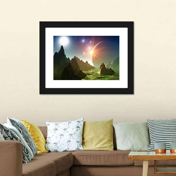 Fantasy Landscape 3D Canvas Wall Art-1 Piece-Framed Print-20" x 16"-Tiaracle