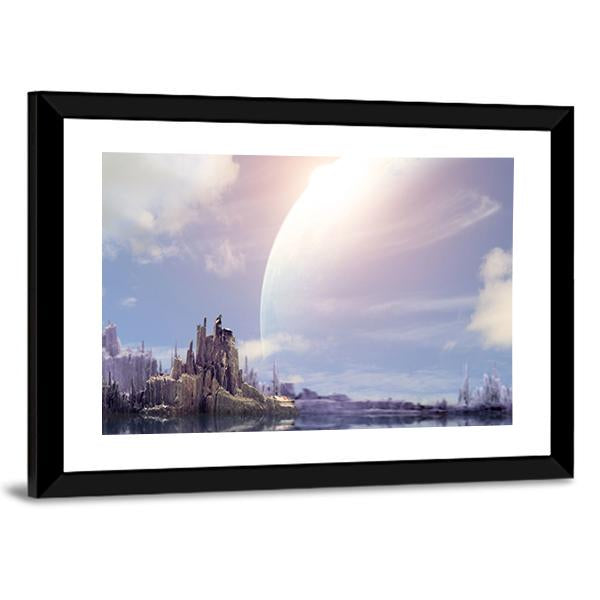 Fantasy Planet Canvas Wall Art-3 Horizontal-Gallery Wrap-25" x 16"-Tiaracle
