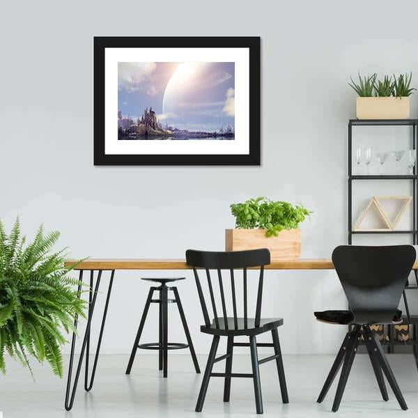 Fantasy Planet Canvas Wall Art-3 Horizontal-Gallery Wrap-25" x 16"-Tiaracle