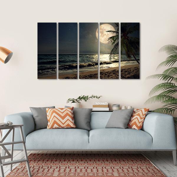 Fantasy Tropical Beach Canvas Wall Art-5 Horizontal-Gallery Wrap-22" x 12"-Tiaracle