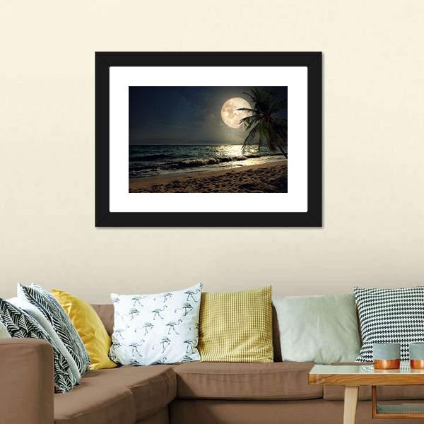 Fantasy Tropical Beach Canvas Wall Art-3 Horizontal-Gallery Wrap-25" x 16"-Tiaracle