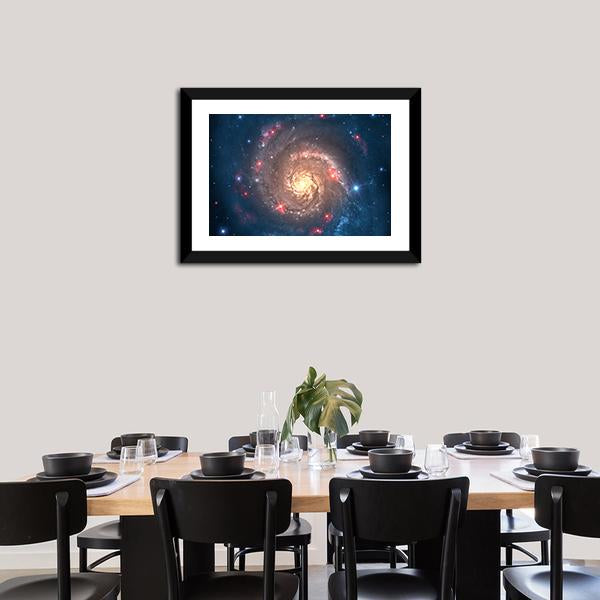 Far Galaxy In Sky Canvas Wall Art-5 Horizontal-Gallery Wrap-22" x 12"-Tiaracle