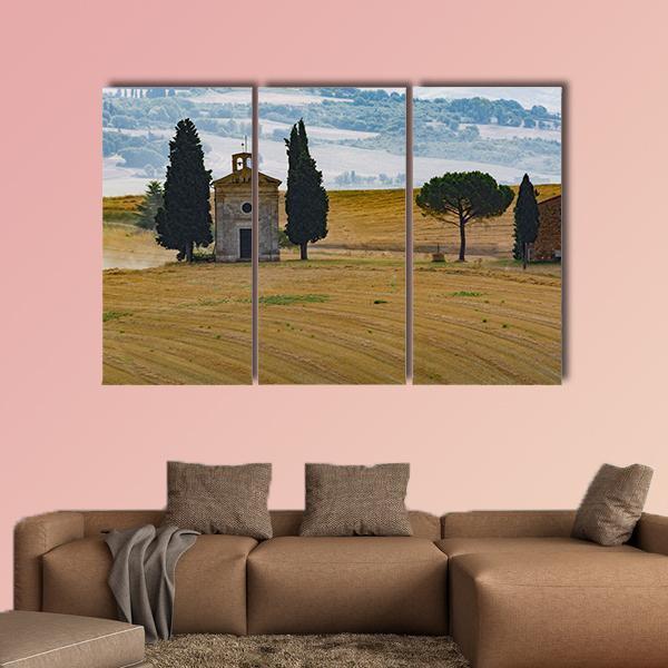 Farmhouse & Cypress Canvas Wall Art-3 Horizontal-Gallery Wrap-37" x 24"-Tiaracle