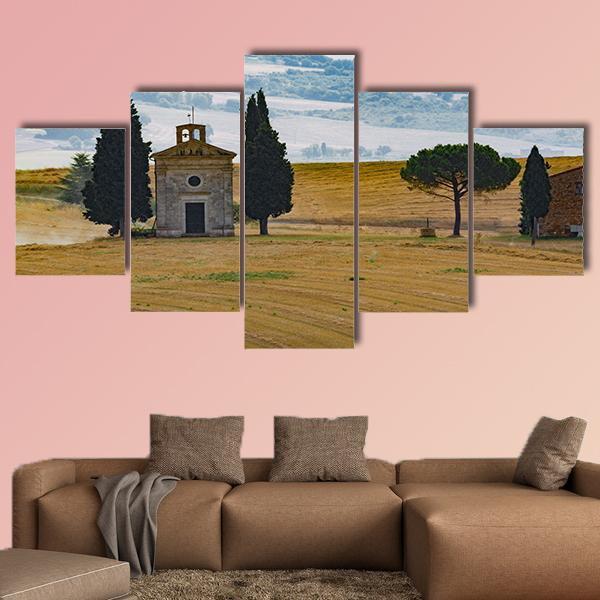 Farmhouse &amp; Cypress Canvas Wall Art-5 Star-Gallery Wrap-62" x 32"-Tiaracle