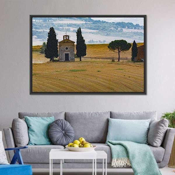 Farmhouse & Cypress Canvas Wall Art-3 Horizontal-Gallery Wrap-25" x 16"-Tiaracle