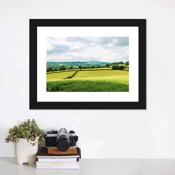 Farmland Inside Dartmoor National Park Canvas Wall Art-1 Piece-Framed Print-20" x 16"-Tiaracle