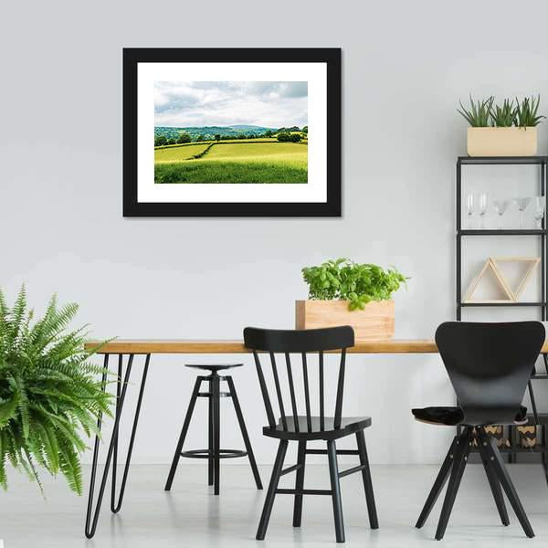 Farmland Inside Dartmoor National Park Canvas Wall Art-3 Horizontal-Gallery Wrap-25" x 16"-Tiaracle
