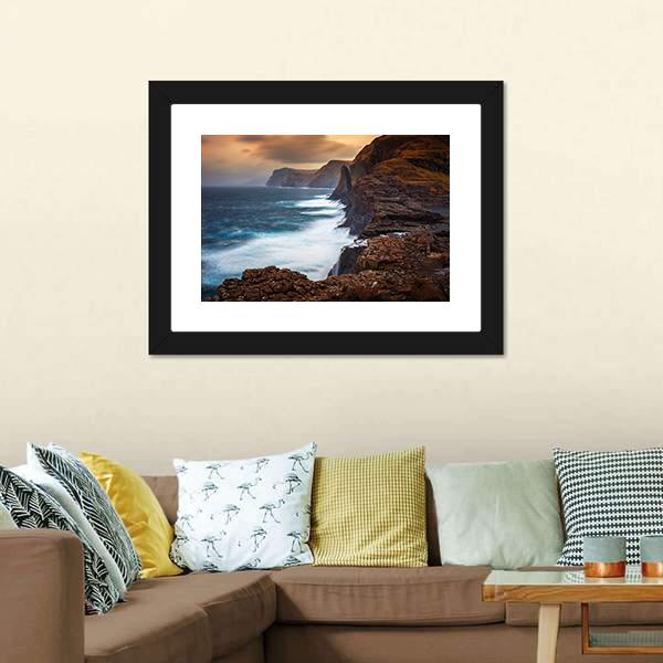 Faroe Islands Canvas Wall Art-3 Horizontal-Gallery Wrap-25" x 16"-Tiaracle