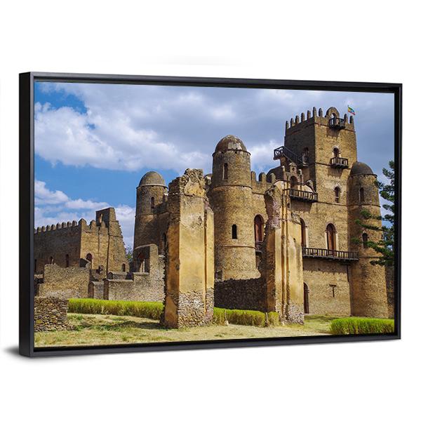 Fasilides Castle Ethiopia Canvas Wall Art-3 Horizontal-Gallery Wrap-25" x 16"-Tiaracle