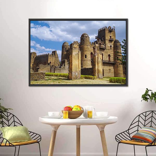 Fasilides Castle Ethiopia Canvas Wall Art-3 Horizontal-Gallery Wrap-25" x 16"-Tiaracle