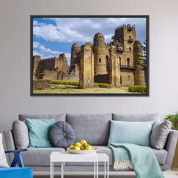 Fasilides Castle Ethiopia Canvas Wall Art-3 Horizontal-Gallery Wrap-25" x 16"-Tiaracle