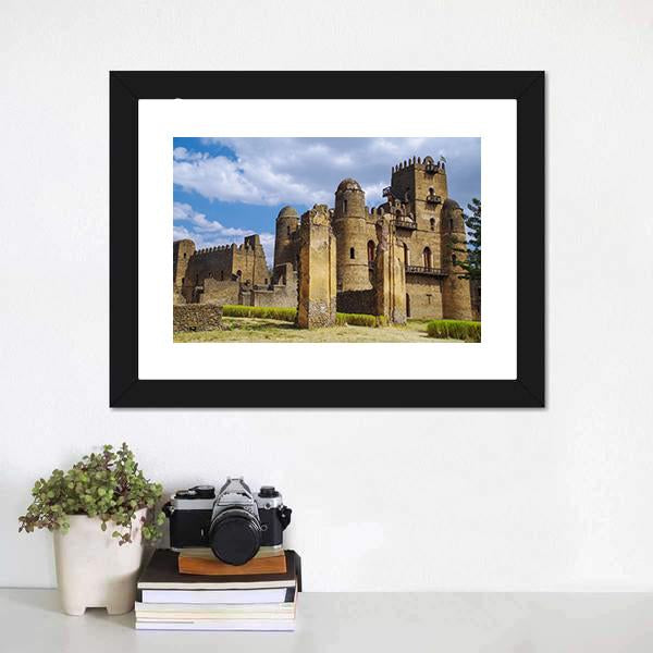 Fasilides Castle Ethiopia Canvas Wall Art-1 Piece-Framed Print-20" x 16"-Tiaracle