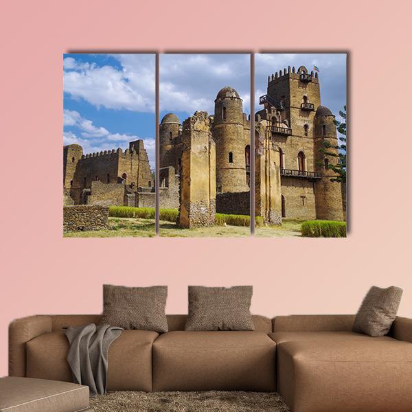 Fasilides Castle Ethiopia Canvas Wall Art-3 Horizontal-Gallery Wrap-37" x 24"-Tiaracle