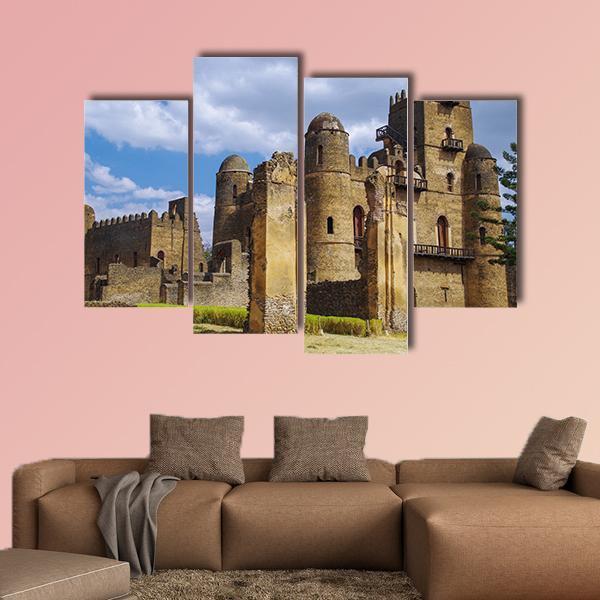 Fasilides Castle Ethiopia Canvas Wall Art-4 Pop-Gallery Wrap-50" x 32"-Tiaracle
