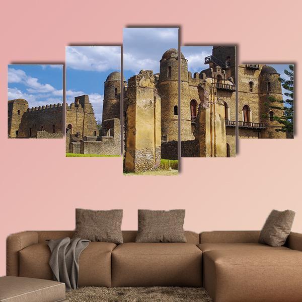 Fasilides Castle Ethiopia Canvas Wall Art-5 Star-Gallery Wrap-62" x 32"-Tiaracle