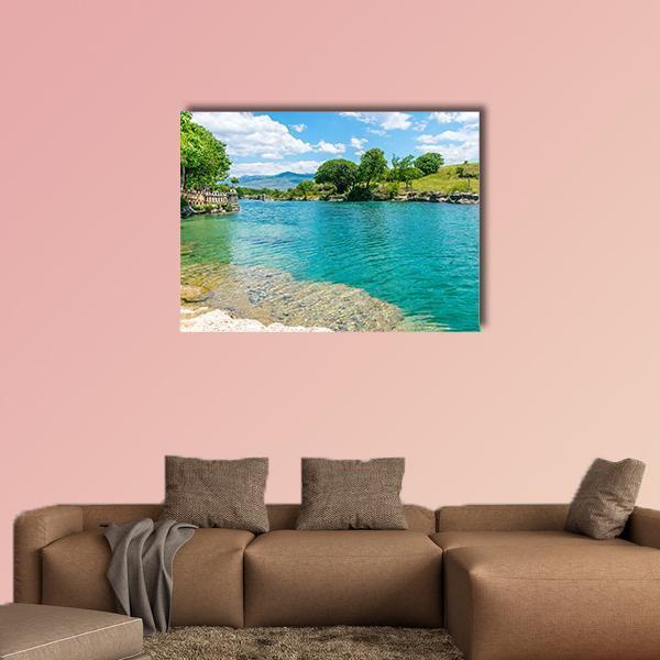 Fast River Tsievna Canvas Wall Art-4 Pop-Gallery Wrap-50" x 32"-Tiaracle