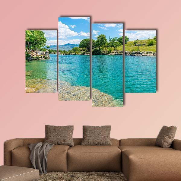 Fast River Tsievna Canvas Wall Art-4 Pop-Gallery Wrap-50" x 32"-Tiaracle
