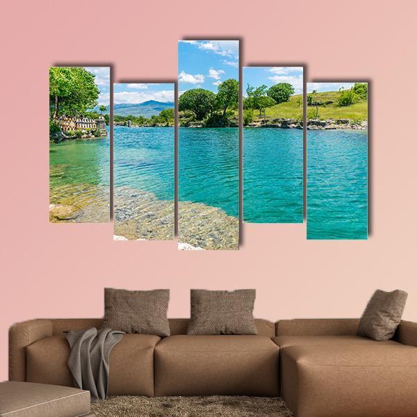 Fast River Tsievna Canvas Wall Art-5 Pop-Gallery Wrap-47" x 32"-Tiaracle