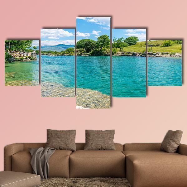 Fast River Tsievna Canvas Wall Art-5 Star-Gallery Wrap-62" x 32"-Tiaracle